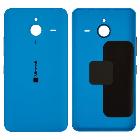 Задня панель корпуса для Microsoft Nokia  640 XL Lumia Dual SIM, синя, з боковою кнопкою