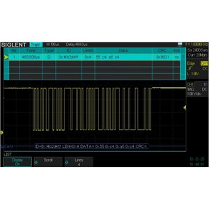 Програмне забезпечення SIGLENT SDS 2000X DC для декодування IIC, SPI, UART RS232, CAN, LIN
