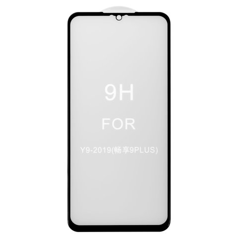 Защитное стекло All Spares для Huawei Y9 2019 , 5D Full Glue, черный, cлой клея нанесен по всей поверхности
