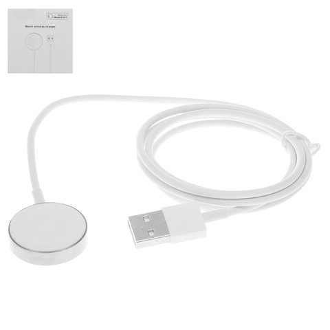 Беспроводное зарядное устройство Hoco CW16 для умных часов Apple, выход 5В 0,35А , USB вход 5В 1А , белое