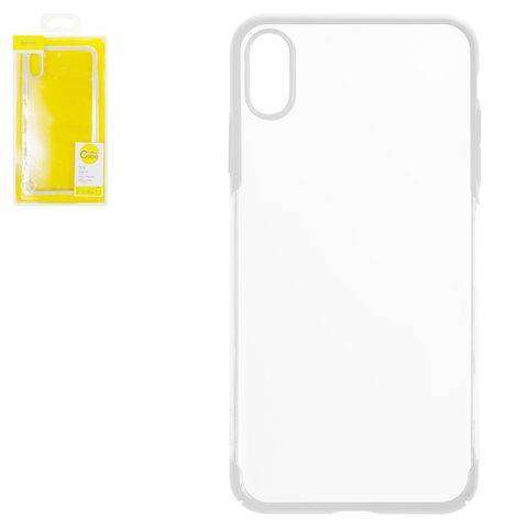 Чохол Baseus для iPhone XS Max, білий, прозорий, пластик, #WIAPIPH65 DW02