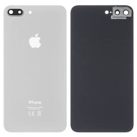 Задняя панель корпуса для iPhone 8 Plus, белая, со стеклом камеры, small hole