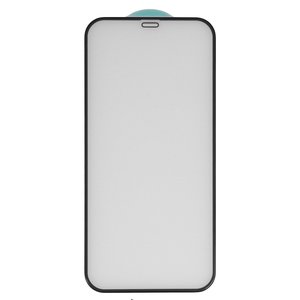 Защитное стекло All Spares для Apple iPhone 12, iPhone 12 Pro, 5D Full Glue, черный, cлой клея нанесен по всей поверхности