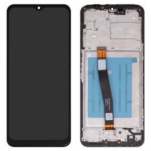 Дисплей для Samsung A226 Galaxy A22 5G, черный, с рамкой, High Copy