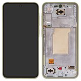 Дисплей для Samsung A356 Galaxy A35 5G, жовтий, з рамкою, Original (PRC), lemon