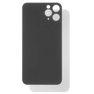 Panel trasero de carcasa puede usarse con iPhone 11 Pro, plateada, blanco, es necesario desmontar la cámara, small hole, matte silver