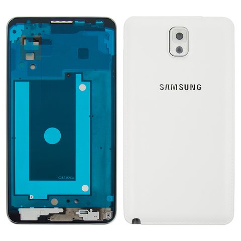 Housing compatible with Samsung N900 Note 3, N9000 Note 3, white 