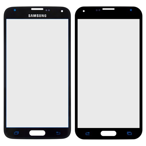 Housing Glass compatible with Samsung G900F Galaxy S5, G900H Galaxy S5, G900T Galaxy S5, dark blue 