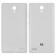 Housing Back Cover compatible with Xiaomi Redmi Note, (white)