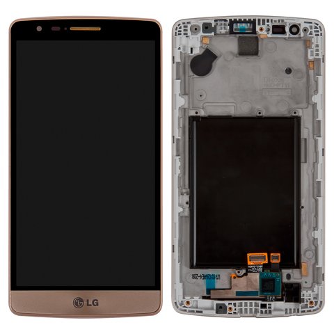Pantalla LCD puede usarse con LG G3s D724, dorado, Original PRC 