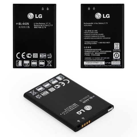 Batería BL 44JN puede usarse con LG X135 L60i Dual, Li ion, 3.7 V, 1500 mAh, Original PRC 