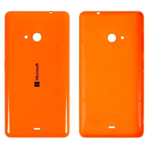 Housing Back Cover compatible with Microsoft Nokia  535 Lumia Dual SIM, orange, with side button 
