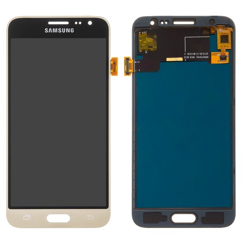 LCD compatible with Samsung J320 Galaxy J3 2016 , golden, without adjustment of light, without frame, Copy, TFT  