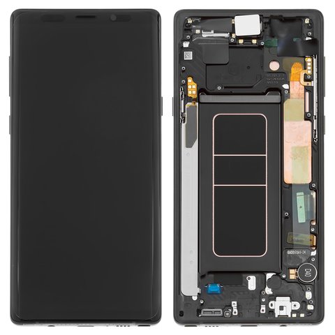 Pantalla LCD puede usarse con Samsung N960 Galaxy Note 9, negro, con marco, Original PRC , midnight Black, original glass