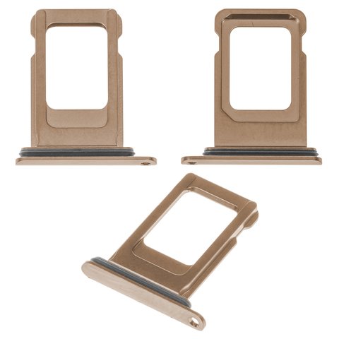 SIM Card Holder compatible with iPhone XS Max, golden, single sim 