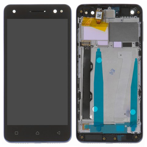 LCD compatible with Lenovo Vibe S1 Lite, dark blue, with frame 