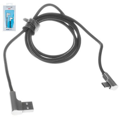 USB кабель Konfulon S72, USB тип C, USB тип A, 100 см, 2 A, черный