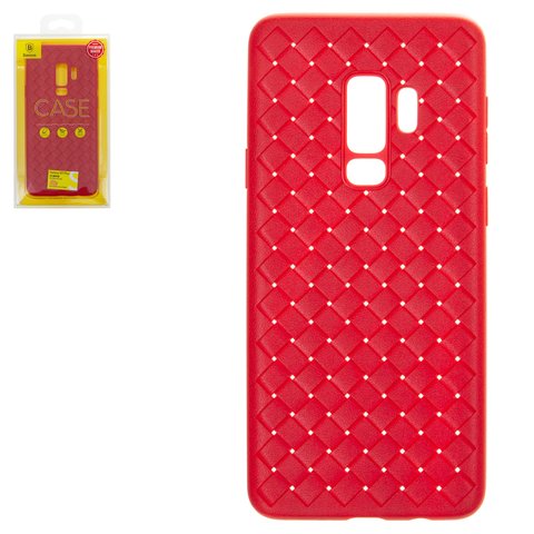 Чехол Baseus для Samsung G965 Galaxy S9 Plus, красный, плетёный, пластик, #WISAS9P BV09