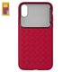 Case Baseus compatible with iPhone X, iPhone XS, (red, braided, plastic, glass) #WIAPIPH58-BL09