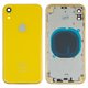 Housing compatible with iPhone XR, (yellow, with SIM card holders, with side buttons)