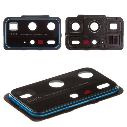 Camera Lens compatible with Huawei P40 Pro, blue, with frames 