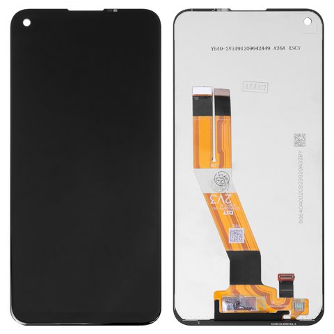 LCD compatible with Samsung A115 Galaxy A11, M115 Galaxy M11, black, Best copy, without frame, Copy 