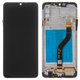 LCD compatible with Samsung A207 Galaxy A20s, (black, with frame, original (change glass) )