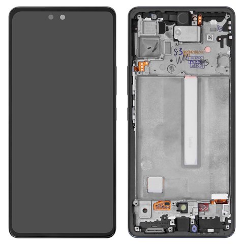 LCD compatible with Samsung A536 Galaxy A53 5G, black, with frame, Original PRC , original glass 