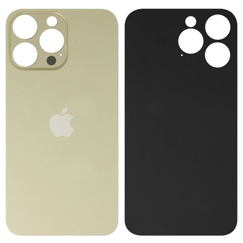 Panel trasero de carcasa puede usarse con iPhone 14 Pro Max, dorada, es necesario desmontar la cámara, small hole