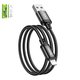 Cable USB Hoco X89, USB tipo-A, Lightning, 100 cm, 2.4 A, negro, #6931474784322