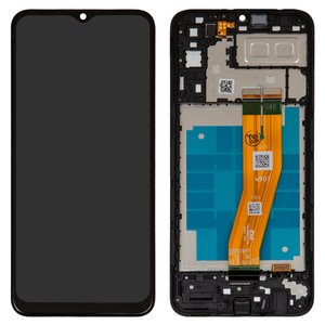 Pantalla LCD puede usarse con Samsung A042 Galaxy A04e, negro, con marco, Original PRC 