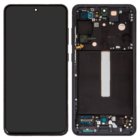 Pantalla LCD puede usarse con Samsung G990B Galaxy S21 FE 5G, negro, con marco, Original PRC 