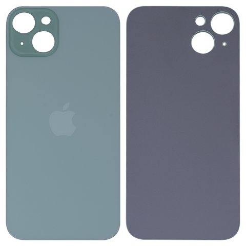 Housing Back Cover compatible with iPhone 15 Plus, green, no need to remove the camera glass, HC, big hole 