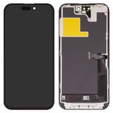 Pantalla LCD puede usarse con iPhone 14 Pro, negro, con marco, AAA, (TFT), JK