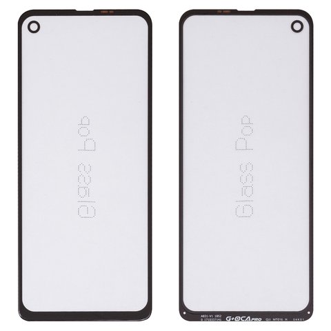 Housing Glass G+OCA PRO compatible with Motorola One Action XT2013, with OCA film, black 