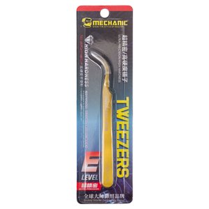 Pinzas para smd Mechanic AA 15, curvada, 120 mm, ultra precision