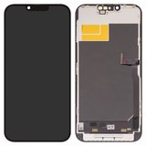 Pantalla LCD puede usarse con iPhone 13 Pro Max, negro, con marco, HC, sin error, (OLED), DD-OLED OEM soft, 120Hz, diagnosable