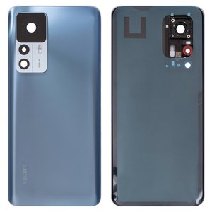 Panel trasero de carcasa puede usarse con Xiaomi 12T, azul, con vidrio de cámara, blue