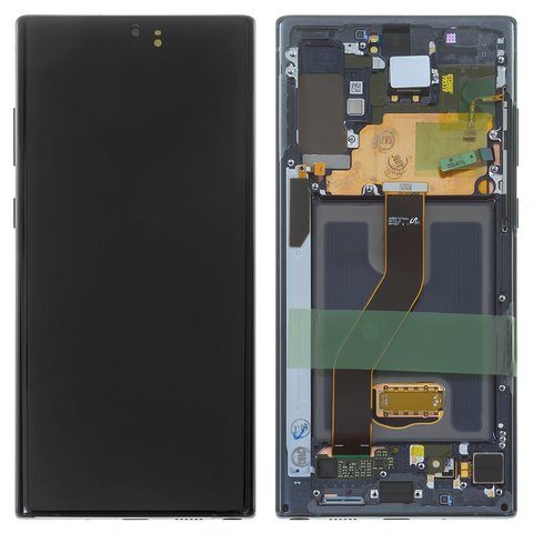 LCD compatible with Samsung N975F Galaxy Note 10 Plus, black, with frame, Original, service pack  #GH82 20838A