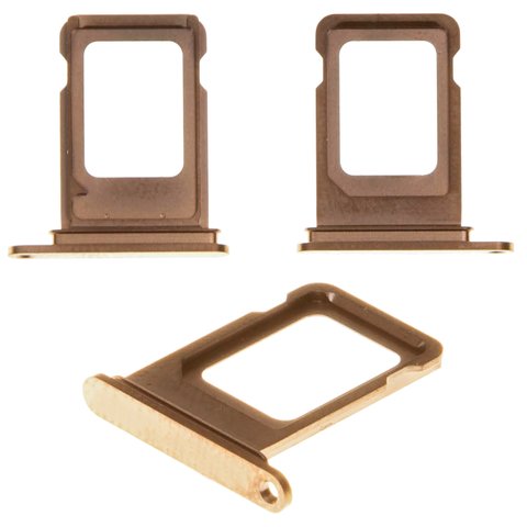 SIM Card Holder compatible with iPhone 12 Pro, iPhone 12 Pro Max, golden, single SIM