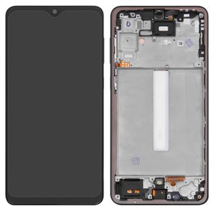 LCD compatible with Samsung A336 Galaxy A33 5G, black, with frame, High Copy, with wide edge, OLED  