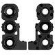 Camera Lens compatible with Samsung A245 Galaxy A24, (black, with frames)