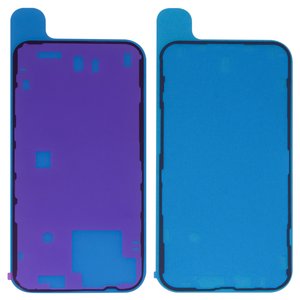 LCD Sticker compatible with Apple iPhone 14, black, front+back, adhesive 