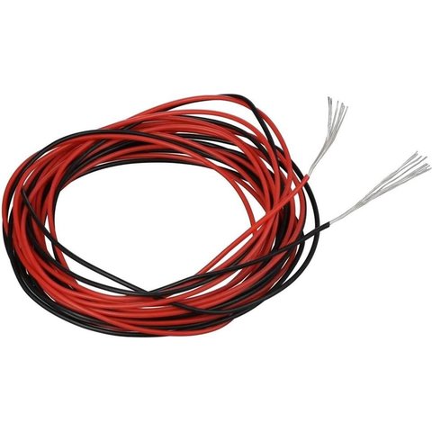 Провод в силиконовой изоляции 30AWG, 0,05 мм², 1 м, красный
