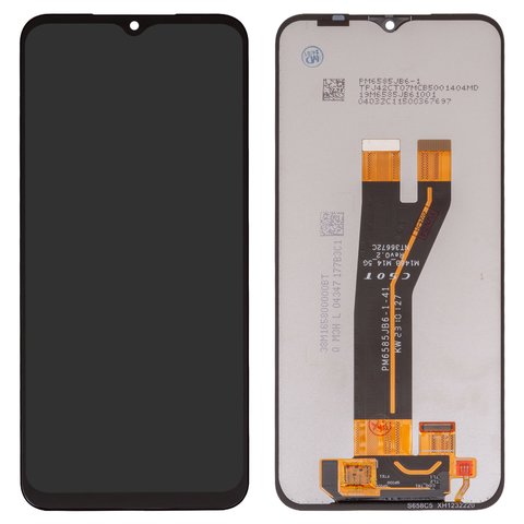 LCD compatible with Samsung M146B Galaxy M14, black, without frame, Original PRC , original glass, M146B Rev0.2 
