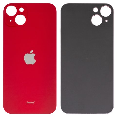 Housing Back Cover compatible with iPhone 14 Plus, red, no need to remove the camera glass, Red, big hole