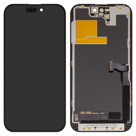 LCD compatible with iPhone 14 Pro, black, with frame, HC, without IC, OLED , OEM hard 