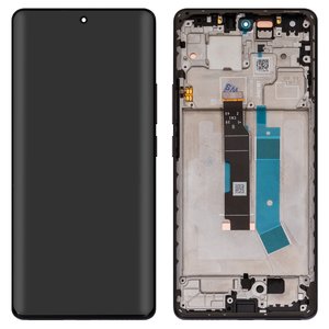 LCD compatible with Xiaomi Redmi Note 14 Pro 4G, black, with frame, Original PRC , 24116RACCG 