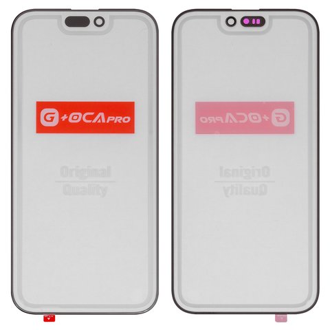 Housing Glass G+OCA PRO compatible with iPhone 16 Pro Max, with OCA film, black 