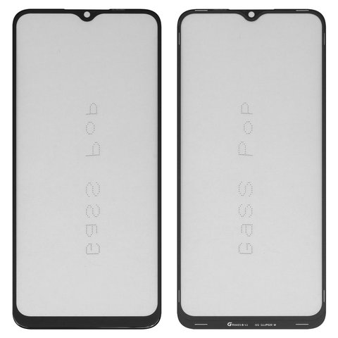 Housing Glass G+OCA PRO compatible with Realme 5i, 5s, 6i, with OCA film, black 